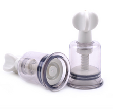 Load image into Gallery viewer, Twin Pack Nipple Enlarger Suckers Suction Pumps Twist Rotary
