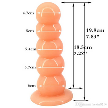 Load image into Gallery viewer, Large Butt Plug Dildo Huge Unisex Anal Dildo Sex Toy Suction Cup Ribbed G-Spot
