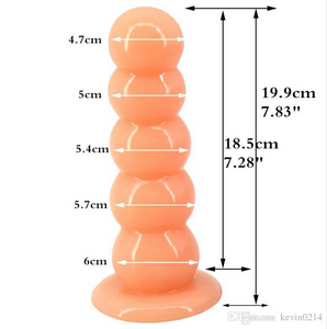 Large Butt Plug Dildo Huge Unisex Anal Dildo Sex Toy Suction Cup Ribbed G-Spot