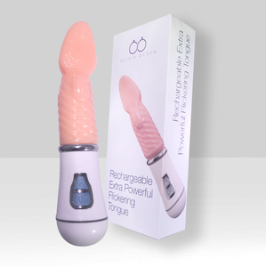 Ultra Powerful MultiSpeed Realistic Tongue Vibrator Vibrating Massager Dildo Adult Sex  FREE BATTERIES Toy