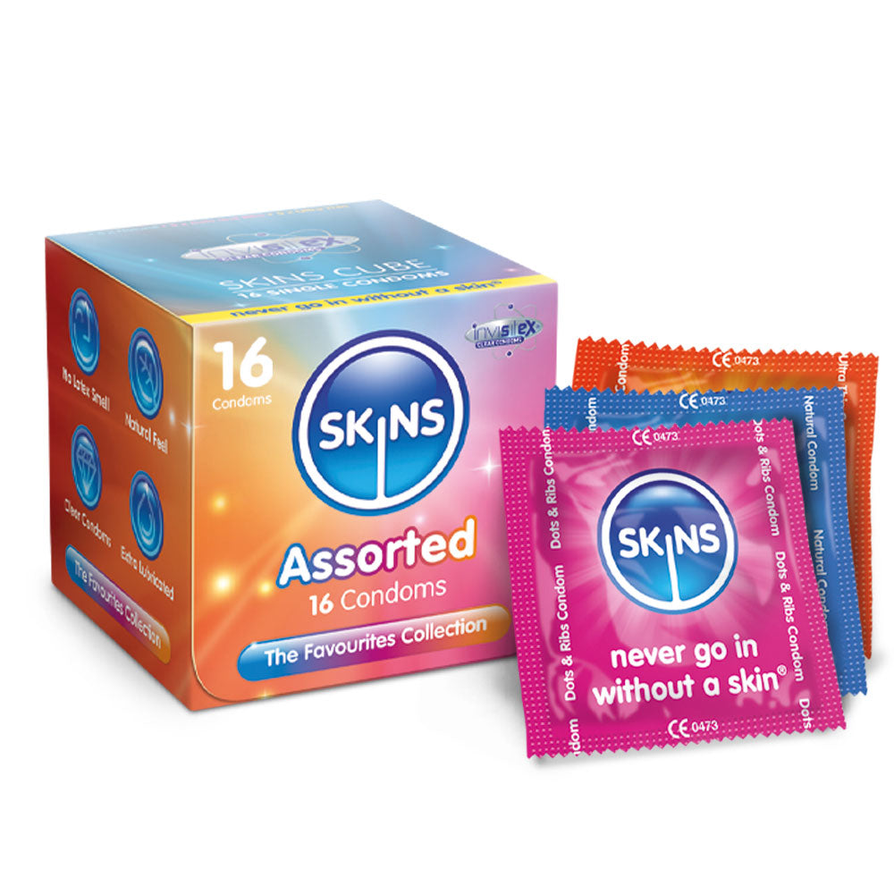 Skins Condoms Assorted Cube 16 Pack - D&R  NAT  UT