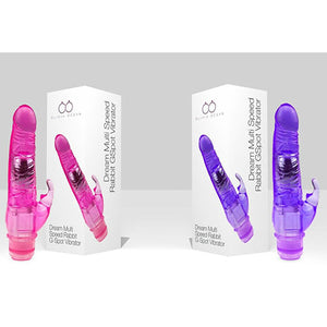 Rampant Rabbit Jelly Vibrator Sex Toy Multiple Speed Functions Soft 8 inch