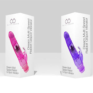 Rampant Rabbit Jelly Vibrator Sex Toy Multiple Speed Functions Soft 8 inch